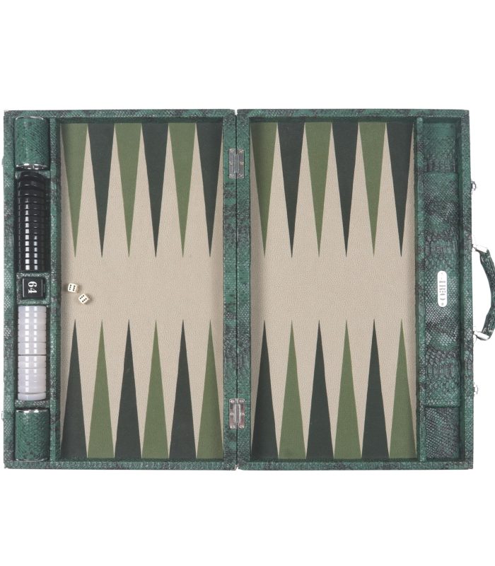 Yeşil Kroko Desenli Tavla